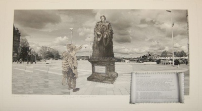Print titled 'Mary Barbour Monument' by Sharon Thomas
