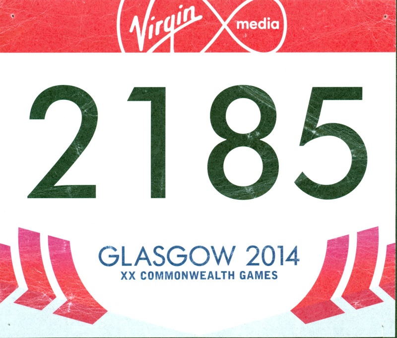 Entry number issued to Myra Perkins for the Glasgow 2014 Commonwealth Games