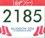 Entry number issued to Myra Perkins for the Glasgow 2014 Commonwealth Games