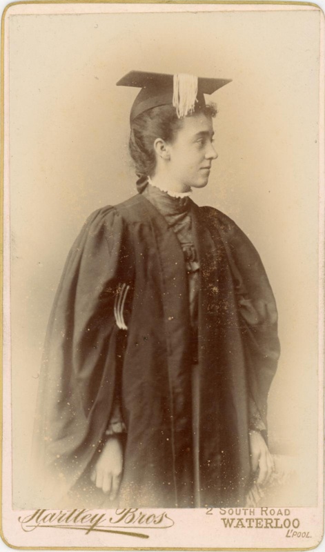 Carte de Visite photograph: Unidentified graduate; Hartley Bros.; c.1890-1900s; GWL-2022-148-7