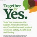 Flyer (front): Together for Yes; Together for Yes; c.2018; GWL-2018-58-5