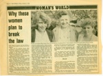 Woman's World article about local mums planning to join a CND protest at Coulport