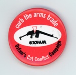 GWL-2015-112-46: Badge: Curb the Arms Trade; Oxfam GB; c.1980s
