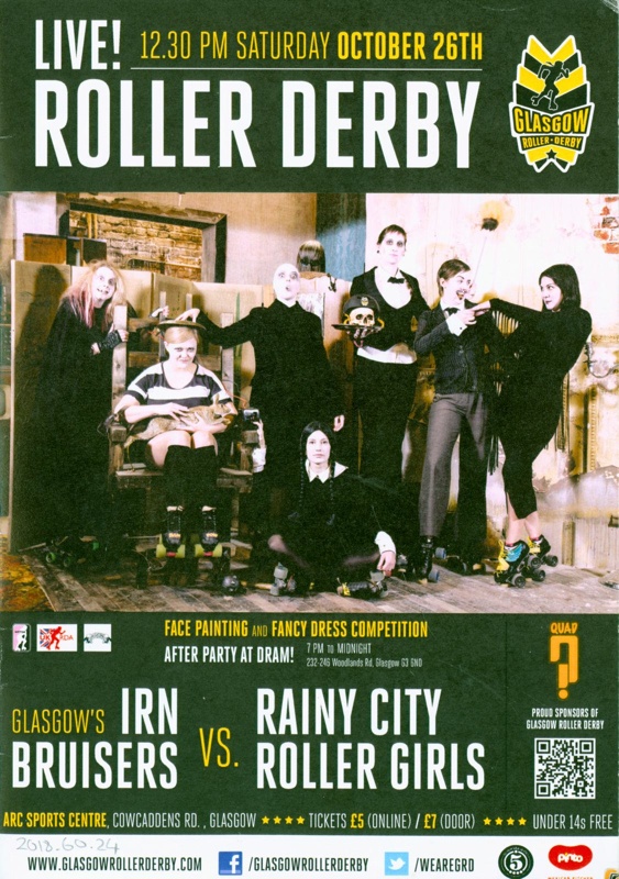 Programme: Irn Bruisers vs Rainy City RG; Glasgow Roller Derby; GWL-2018-60-24