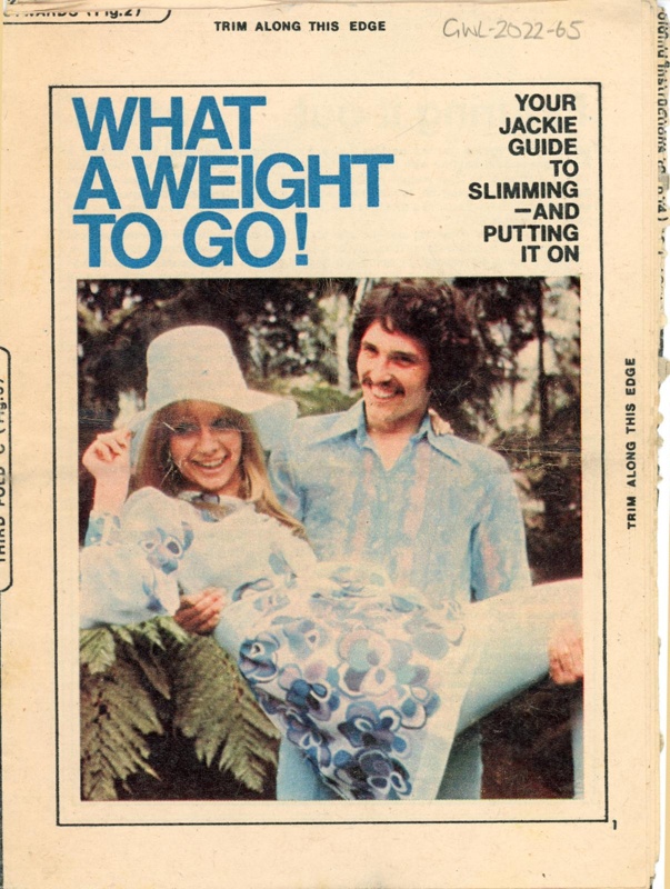 Magazine pull-out: Your Jackie Guide To Slimming; D.C. Thomson & Co Ltd; 1971; GWL-2022-65-1