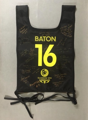 Sports bib (front): Glasgow 2014 Relay; 2014; GWL-2015-26-15