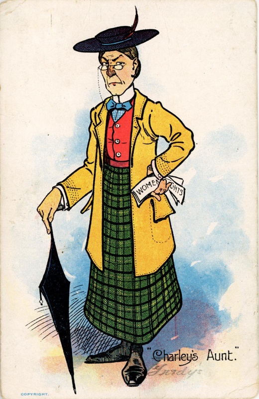 Postcard front: "Charley's Aunt"; c.1908; GWL-2024-77-6