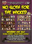 Roller Derby poster advertising "No Sloth for the Wicked", July 2011 