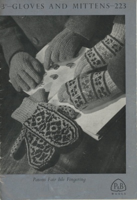 Knitting pattern: Gloves and Mittens; P&B Wools No. 223; GWL-2016-95-36