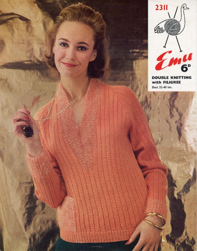 Knitting pattern: Sweater; Emu Wools No. 2311; GWL-2015-34-126