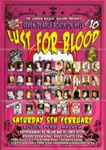 Roller Derby poster advertising "Seven Deadly Bouts of Hell: Lust for Blood", Feb 2011