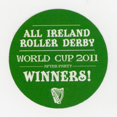 Sticker: World Cup After Party Winners; Team Ireland Roller Derby; 2011; GWL-2025-119-8
