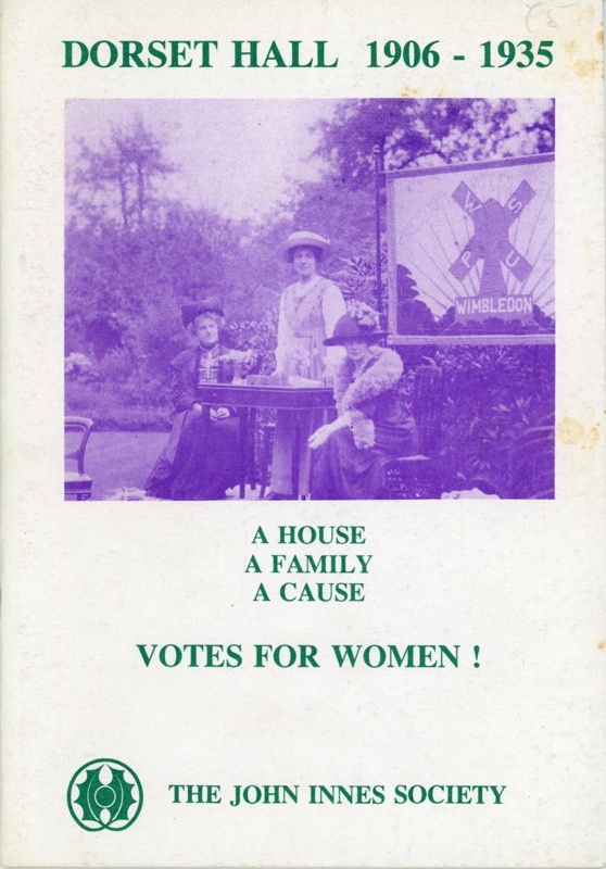 Front cover: Dorset Hall 1906 - 1935; The John Innes Society; 1994; GWL-2011-11-7