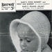Knitting pattern (back): Baby's Bonnets; Bestway Leaflet 705; c.1940s; GWL-2022-113-2