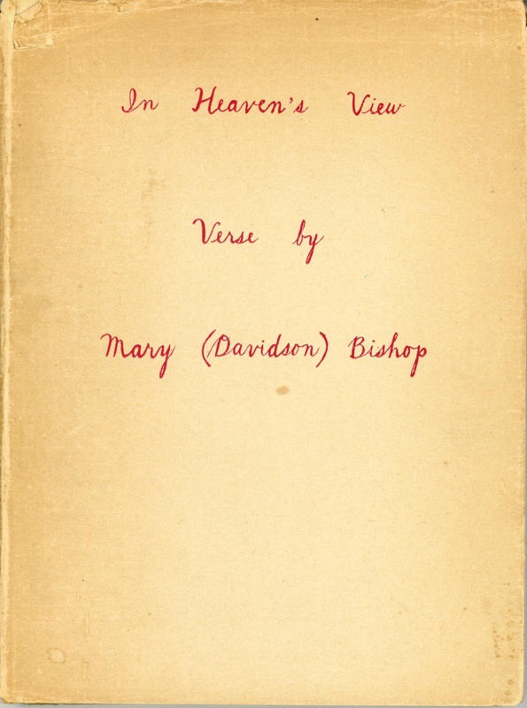 Front cover: In Heaven's View; Bishop, Mary (Davidson); 1958; GWL-2024-35-4