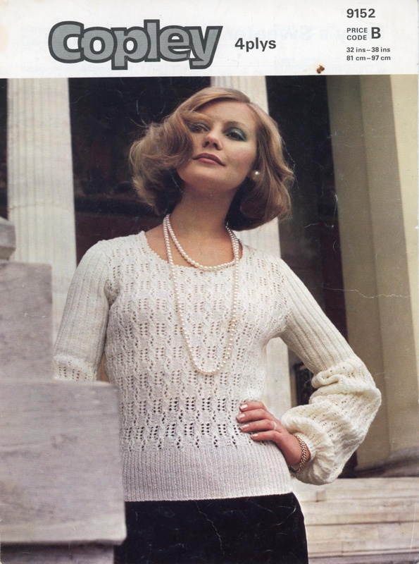 Knitting pattern: Lady's Sweater; Copley Leaflet No. 9152; 1978; GWL-2015-94-40