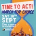 Flyer: Time to Act! March for Choice; Abortion Rights Campaign; 2017; GWL-2022-152-27