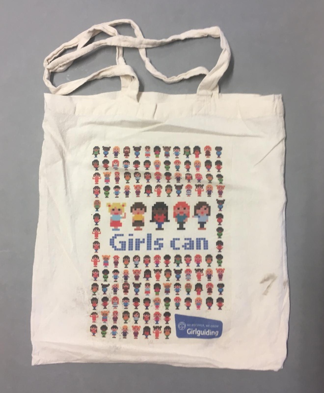 Tote Bag: Girls Can; Girlguiding UK; c.1990s-2010; GWL-2018-69-7