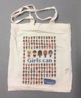 Tote Bag: Girls Can; Girlguiding UK; c.1990s-2010; GWL-2018-69-7