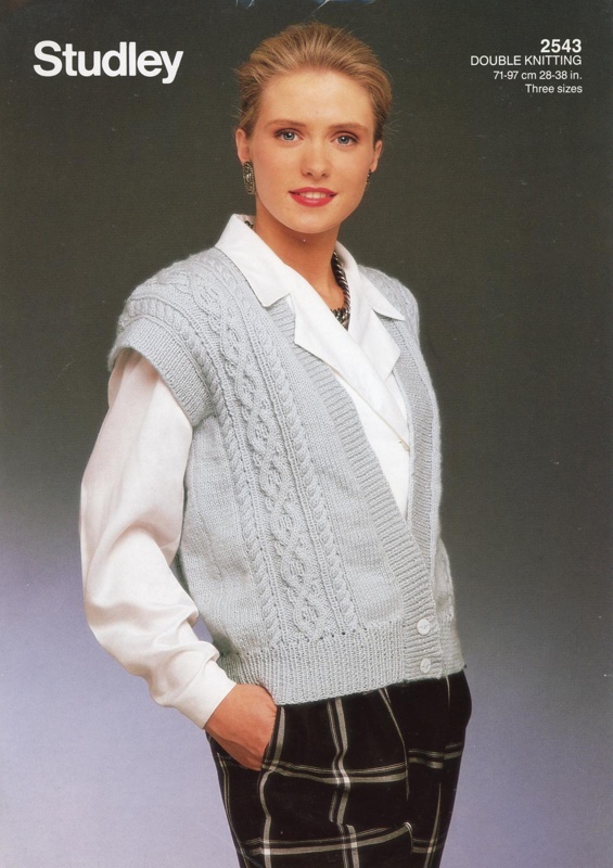 Knitting pattern: Waistcoat; Studley Wools; c.1980s; GWL-2022-14-5