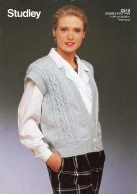 Knitting pattern: Waistcoat; Studley Wools; c.1980s; GWL-2022-14-5
