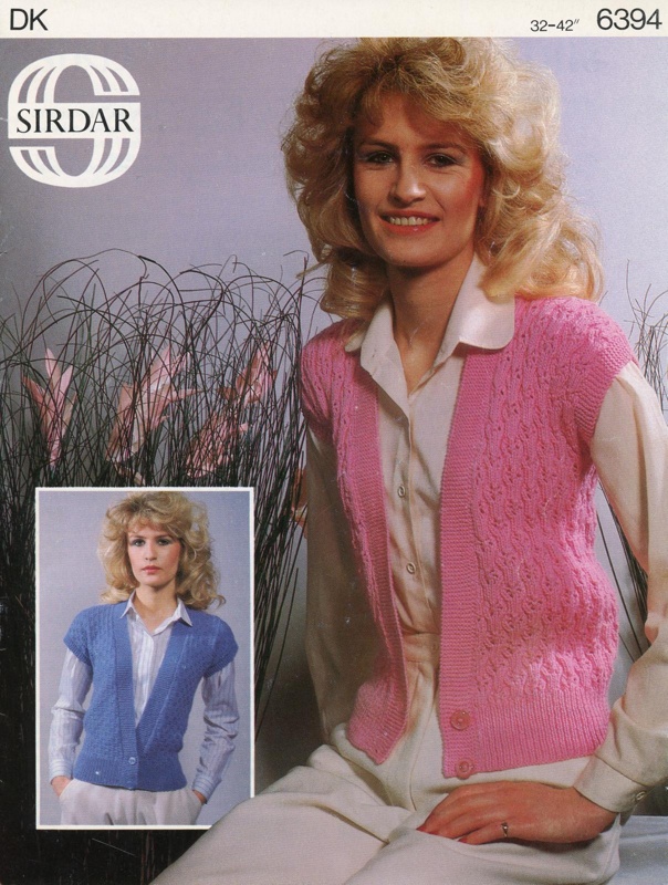 Knitting pattern: Waistcoats; Sirdar Design No. 6394; GWL-2015-34-101