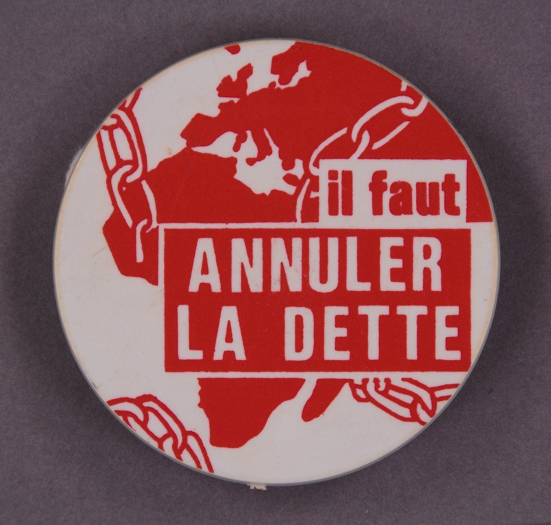 Badge: Il faut Annuler la Dette; GWL-2013-50-44