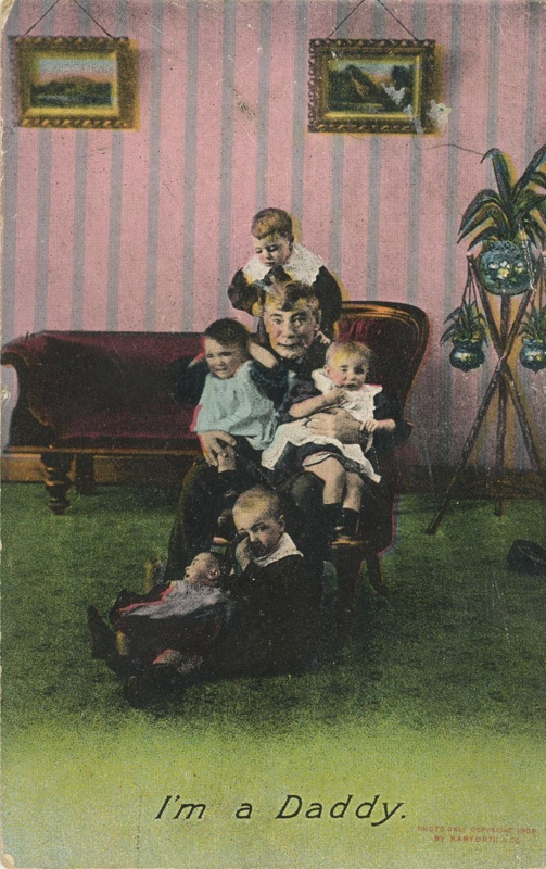 Postcard front: I'm a Daddy; Bamforth & Co Ltd; c.1906; GWL-2025-70-2