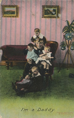 Postcard front: I'm a Daddy; Bamforth & Co Ltd; c.1906; GWL-2025-70-2