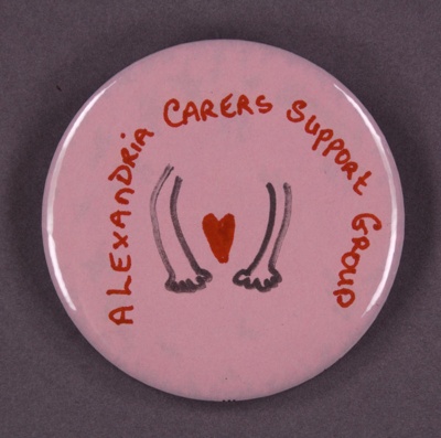 Badge: Alexandria Carers Support Group; 2013; GWL-2013-31-2