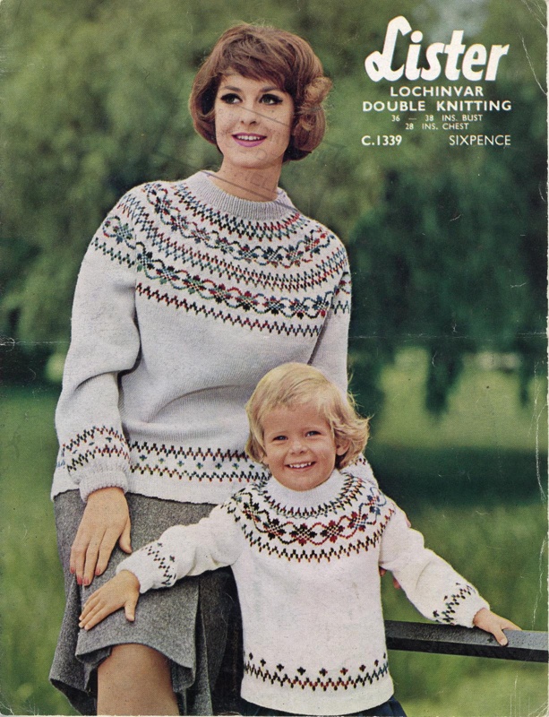 Knitting pattern: Mother & Daughter Sweaters; Lister & Co Ltd; c.1970s; GWL-2022-15-9