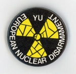 Badge: END YU; European Nuclear Disarmament; c.1982-91; GWL-2015-112-13