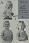 Knitting pattern: Double Knitting Styles for Children; P&B Booklet 1278; GWL-2016-95-77