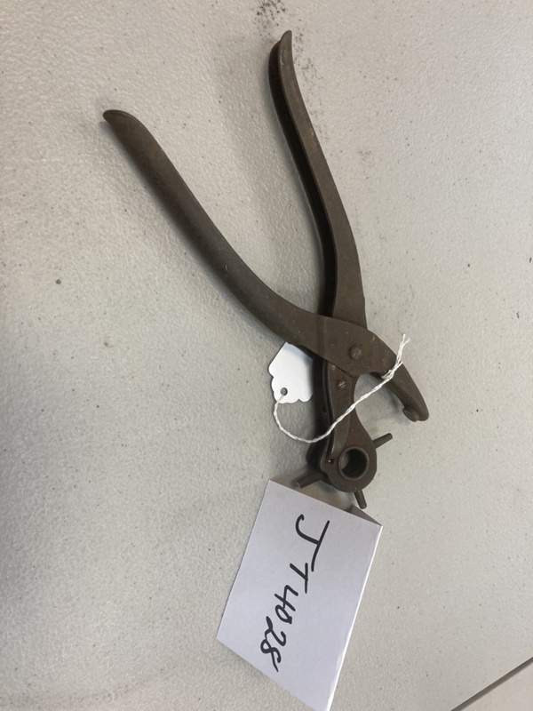 Leather hole punch 8 inch metal punch 4 punch heads 
