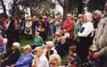 Gathering at opening of Coastal Art Trail.; 1998; P3417