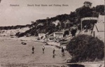 Hampton. Beach, boat sheds and fishing boats; c. 1900; P0751|P0752