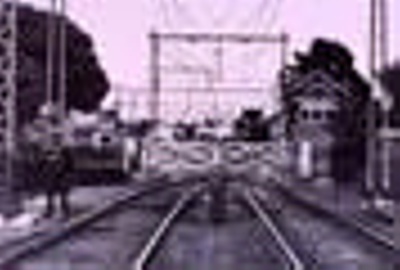 Railway crossing, Abbott Street, Sandringham|Sandringham station; Rogers, Lloyd W.; 1918?; P9030