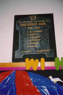 Honour board : the Great War, at the Black Rock State School; 199-?; P2973
