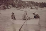 Group in small dinghy at Black Rock; 191-; P1506