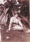 Kathleen Gawler, in gardens, Egypt; Betw. 1914 and 1918; P7646
