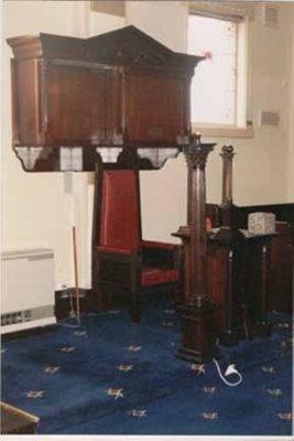Interior of the masonic temple, 23 Abbott Street, Sandringham; 1995; P8468