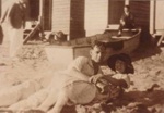 Barney Dentry and Bessie Wheeler on Hampton Beach.; c. 1924; P0224