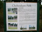 Cheltenham Park. Notice about its history; Nilsson, Ray; 2008 Mar. 8; P9113