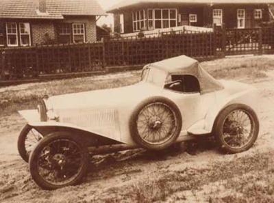 Barney Dentry's car Senechal in its final form; c. 1924; P0236