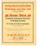 Land sale brochure of 40 home sites; 1940; D0118