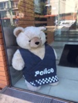 Teddy Bear at Sandringham Police Station; Zammit, Gwen; 2020 Apr. 13; PD3362