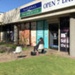 Pharmacy customer seating area outside, National Pharmacies; Choat, Liz; 2020 May 28; PD3278