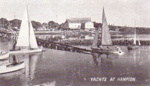 Postcard with nine small folded photographs of Hampton insert.; 194-; P2502