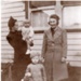 Family group outside the Johnson house, 75 Bridge Street, Hampton; 1938?; P9349