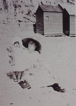 The Marris family on the beach at Hampton; 1922; P1451